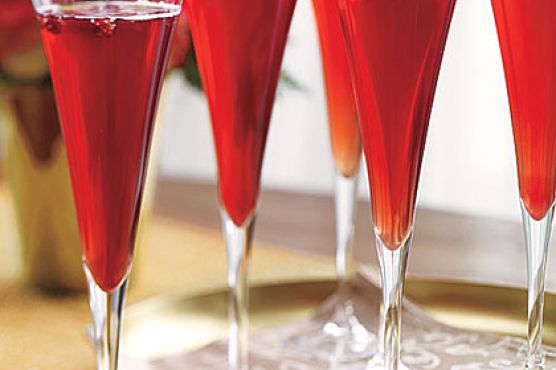 Champagne-Pomegranate Cocktail