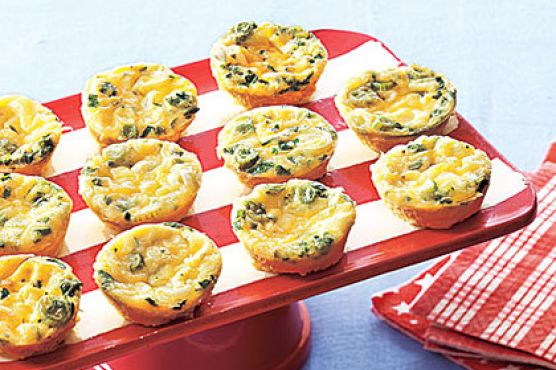 Cheesy Crustless Mini Quiches