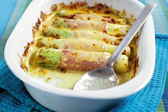 Cheesy leeks & ham