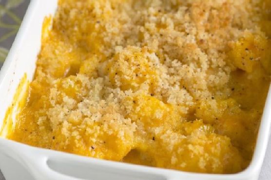 Cheesy Pumpkin Cauliflower Gratin