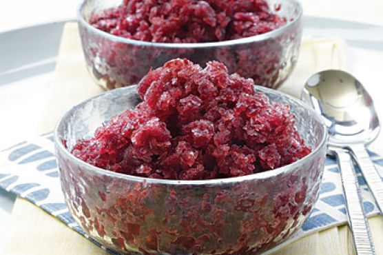 Cherry-Merlot Granita