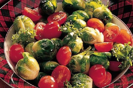 Cherry Tomato-Brussels Sprouts Salad