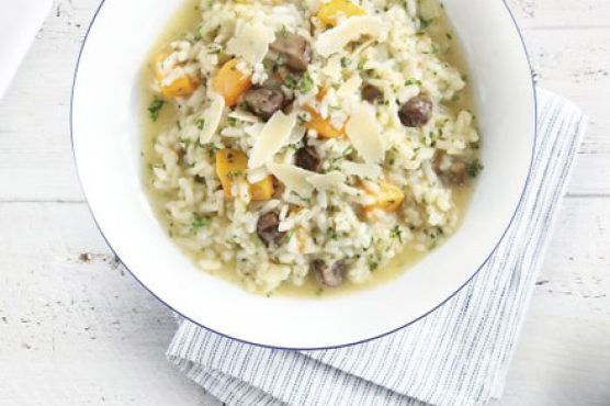 Chestnut & butternut risotto