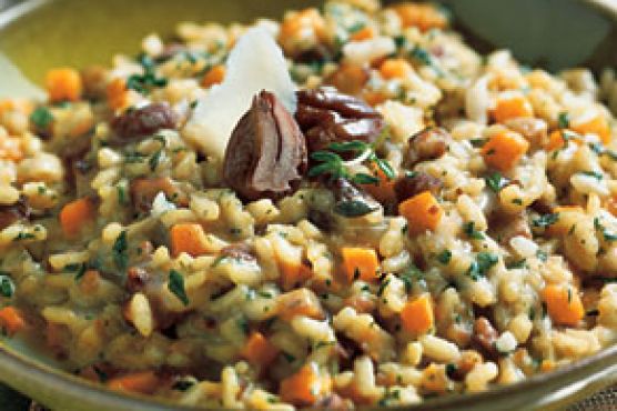 Chestnut Risotto with Butternut Squash