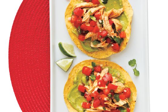 Chicken and Guacamole Tostadas