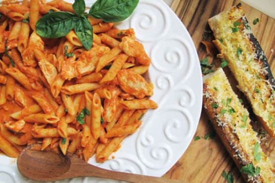 Chicken and Penne in Vodka Cream Sauce
