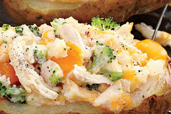 Chicken, Broccoli, and Cheddar Potato Filling