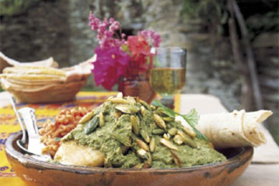 Chicken in Green Pumpkin-Seed Sauce