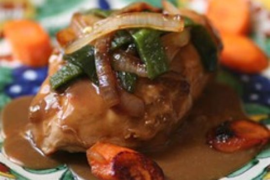 Chicken Simmered in Poblano Cream