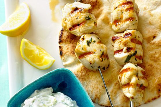 Chicken Souvlaki with Tzatziki