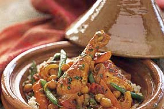 Chicken Tagine with Chickpeas and Mint