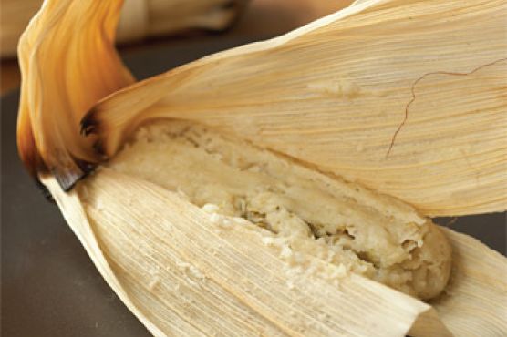 Chicken Tamales with Tomatillo-Cilantro Sauce