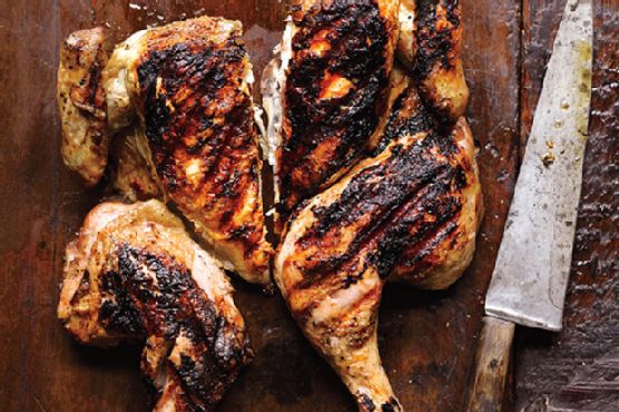 Chicken Under a Brick