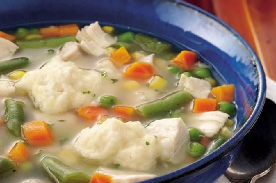 Chicken-Vegetable Soup with Dumplings