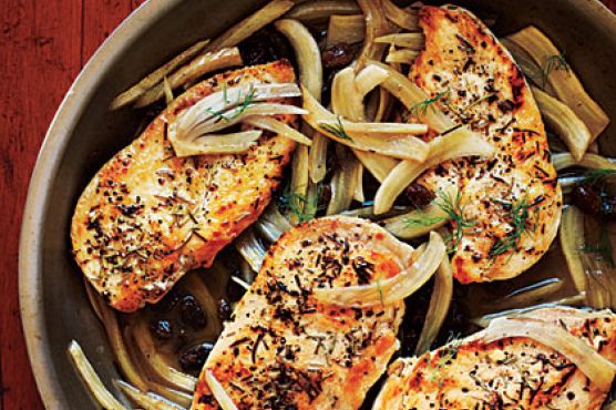 Chicken with Italian Sweet-Sour Fennel