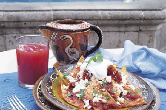 Chilaquiles in Chipotle Sauce