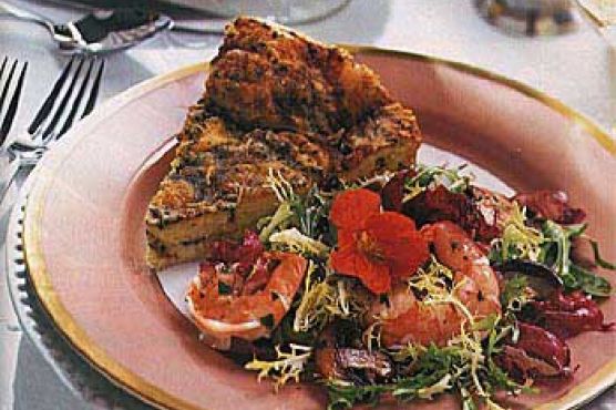 Chive and Brie Strata