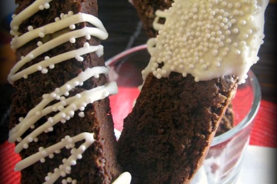 Chocoholic Mint Truffle Kissed Biscotti