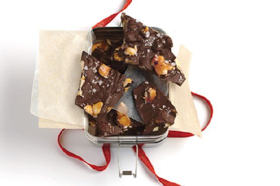 Chocolate-Almond Bark with Sea Salt