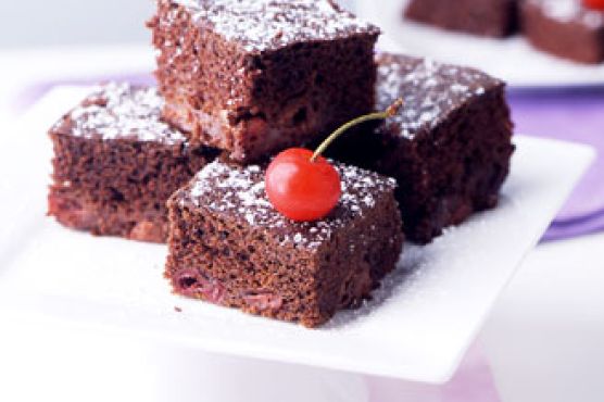 Chocolate Cherry Cake Squares