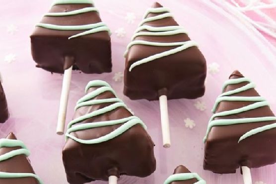 Chocolate-Covered Cheesecake Trees