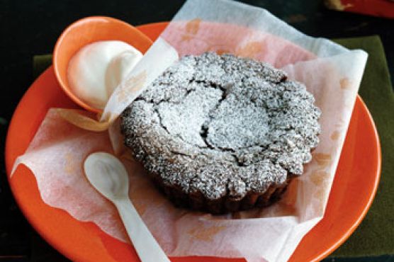Chocolate Cranberry Cakes with Bourbon Whipped Cream