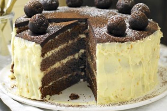Chocolate, orange & almond simnel cake