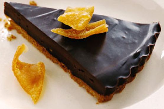 Chocolate Tart with Candied Clementine Peel