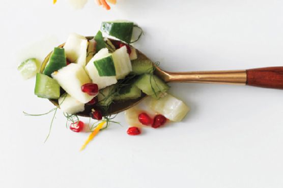 Chopped Cucumber, Pear, and Fennel Salad