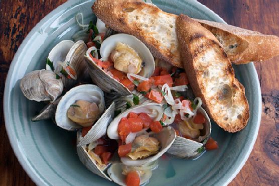 Clams Grilled in a Foil Pouch