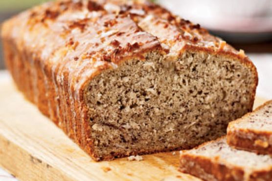 Coconut Banana Bread with Lime Glaze
