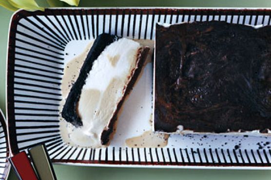 Coconut Coffee Marbled Ice Cream Cake