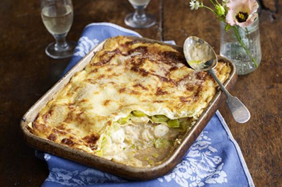 Crab lasagne