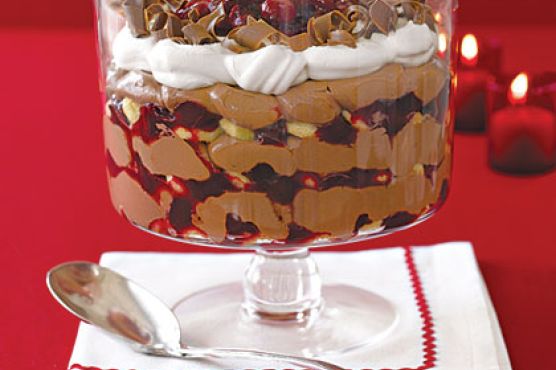 Cranberry and Chocolate Trifle