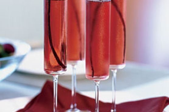Cranberry and Vanilla-Bean Mimosas