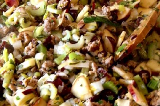 Cranberry, Apple and Sausage Stuffing