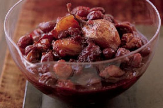 Cranberry, Shallot, and Dried Cherry Compote