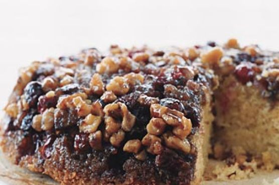 Cranberry Walnut Upside Down Cake