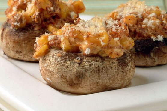 Creamy Corn and Chorizo-Stuffed Mushrooms