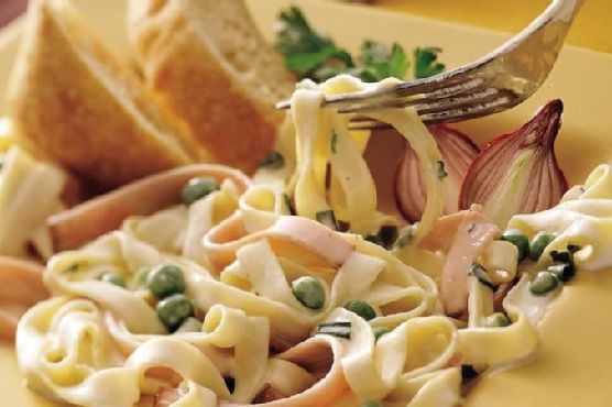 Creamy Ham and Fettuccine