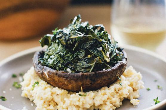 Creamy Millet with Roasted Portobellos