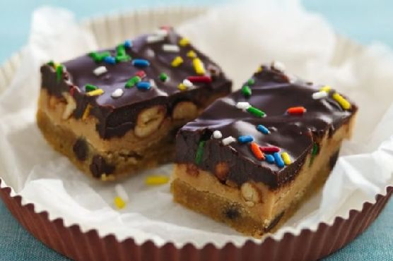 Creamy Peanut Butter Filled Bars