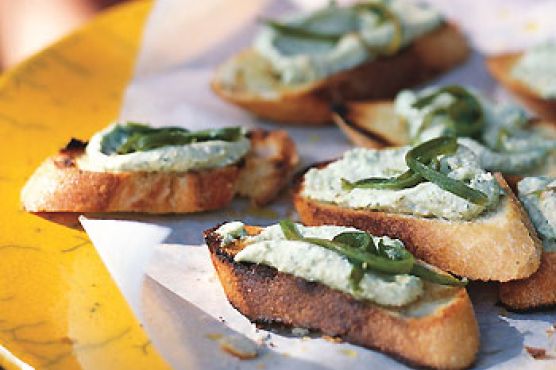 Crostini with Feta-Chile Spread