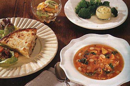 Curried Yogurt Dip with Crisp Steamed Broccoli