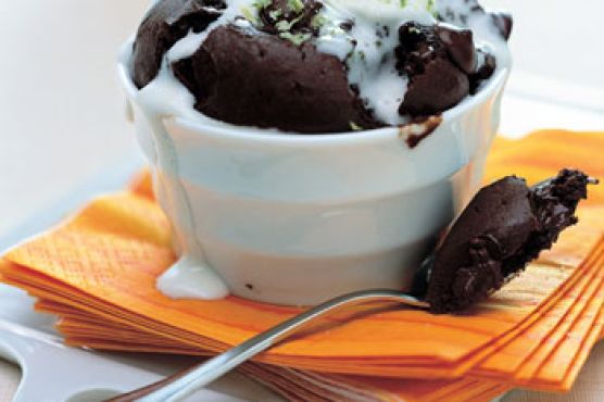 Dark Chocolate-Lime Souffles
