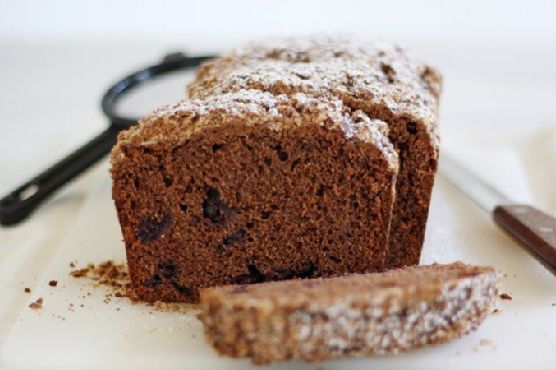 Dark Chocolate Roasted Cherry Quick Bread