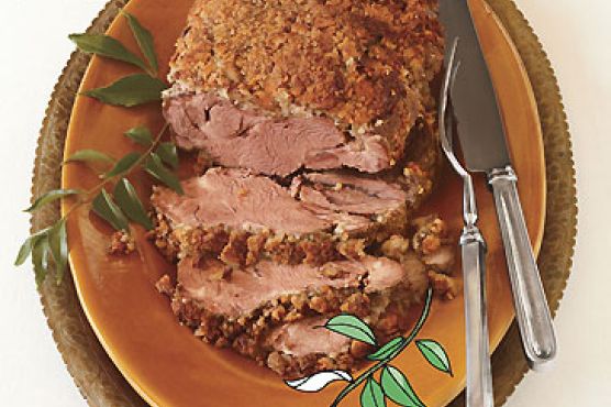 Delhi-Style Yogurt-Marinated Lamb with Nut Crust