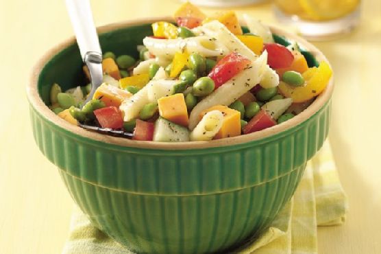 Do-Ahead Edamame Pasta Salad