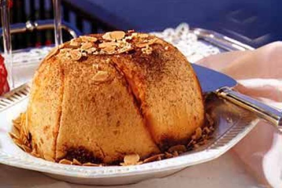 Dome Cake Filled with Chocolate and Nut Cream