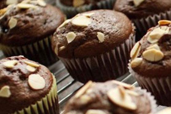 Double Chocolate Cherry Muffins